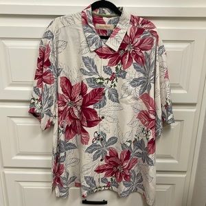 Tommy Bahama 2XL silk Christmas shirt, like new!